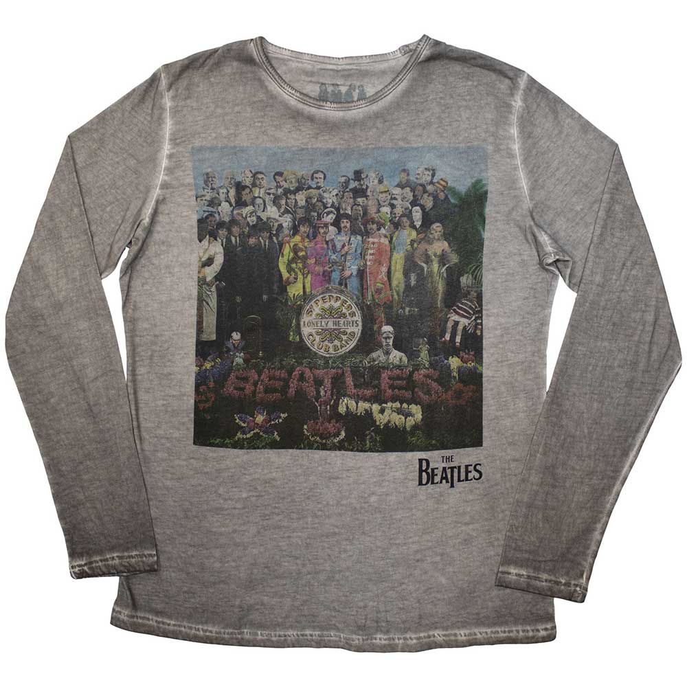 The Beatles Sgt Pepper Stone Wash Longsleeve Tee